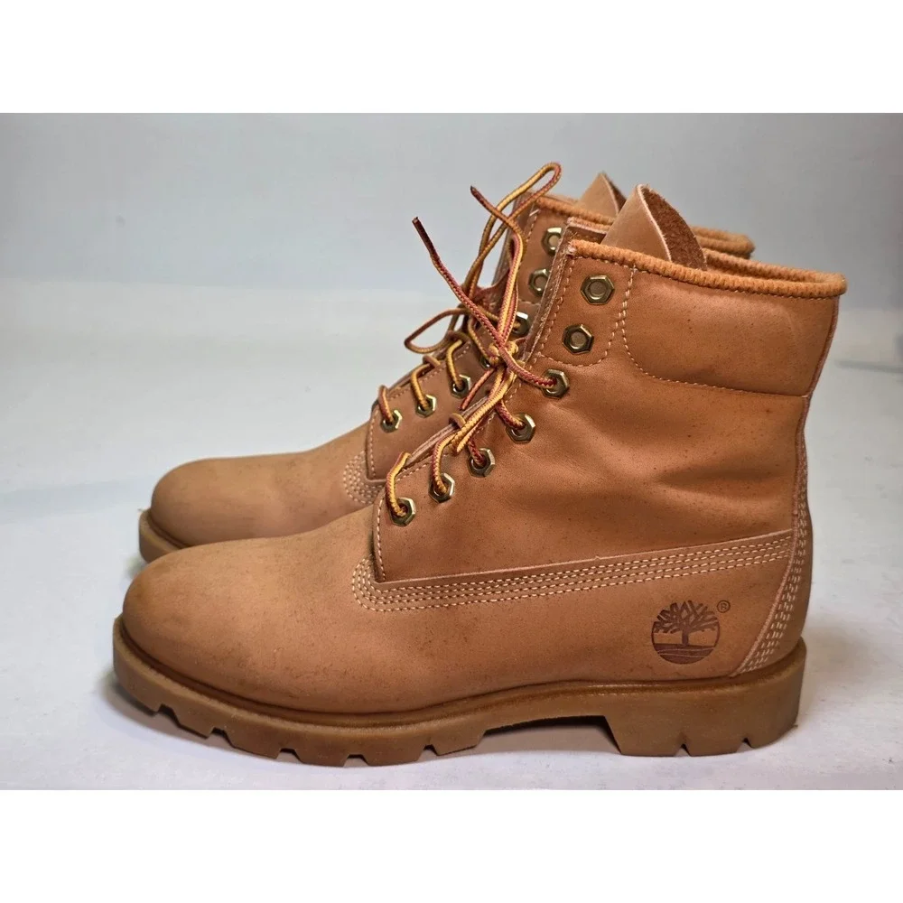 Timberland Men's 6-Inch Premium Waterproof Boots Size 7 M Wheat Nubuck Shoes USA